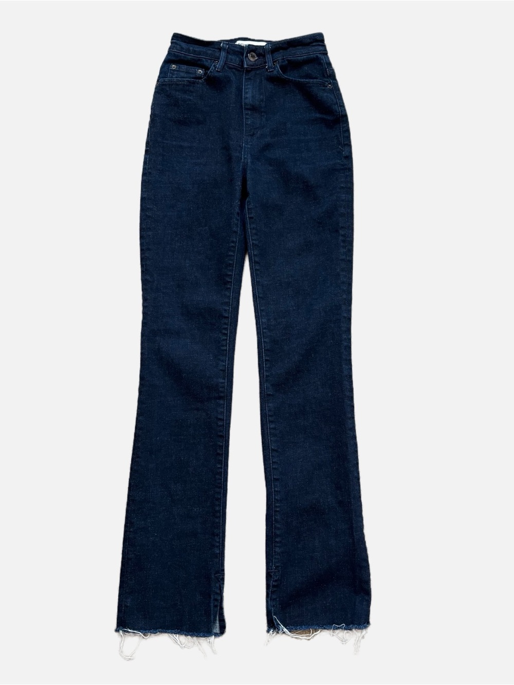 Zara The Olivia Dark Indigo High-Rise Split Hem Jeans Size 2